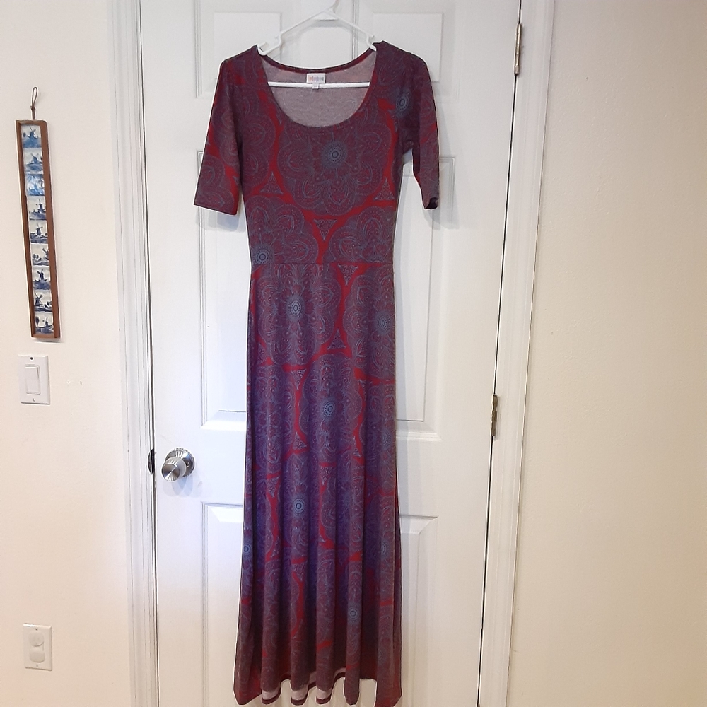 Lularoe Ana fit flare maxi dress